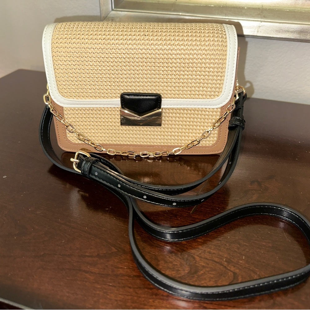 Aldo Tan and Black Crossbody Bag